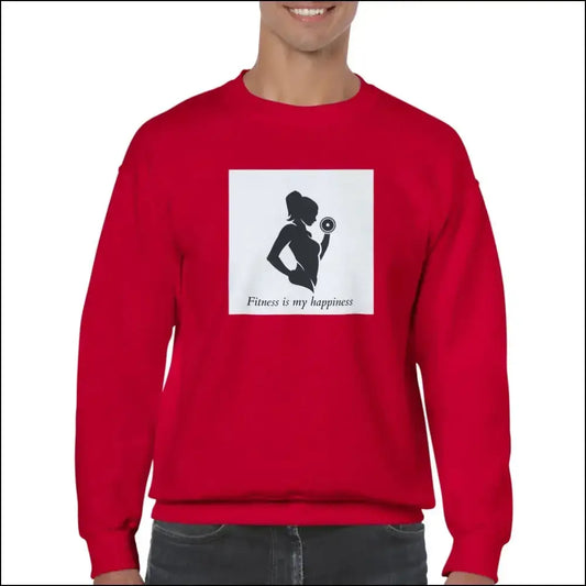 Fitnesströja med kvinnlig figur - Mälardalen träningskläder - Röd / S - Sweatshirt