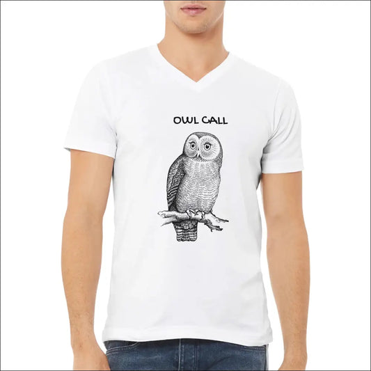 T-shirt med naturmotiv Ugglan Premium Unisex V-ringad Bomull