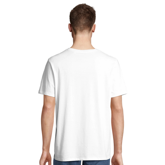 Bakvy av Vintage Paris Floral Sigil organisk t‑shirt i vitt, unisex design.