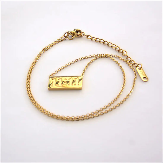 11:11 Änglanummer Halsband – Spirituell Elegans i Guld - JDN21126 / 35 gr - Personligt smycke