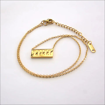 11:11 Änglanummer Halsband – Spirituell Elegans i Guld - JDN21126 / 35 gr - Personligt smycke