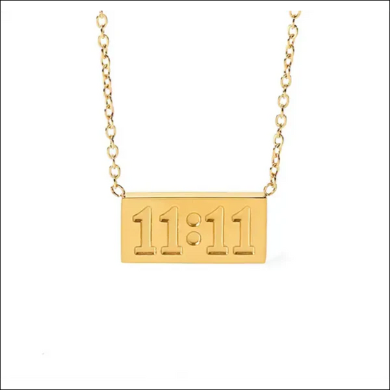 11:11 Änglanummer Halsband – Spirituell Elegans i Guld - JDN21126 / 35 gr - Personligt smycke