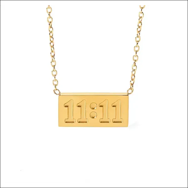 11:11 Änglanummer Halsband – Spirituell Elegans i Guld - JDN21126 / 35 gr - Personligt smycke