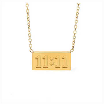 11:11 Änglanummer Halsband – Spirituell Elegans i Guld - JDN21126 / 35 gr - Personligt smycke
