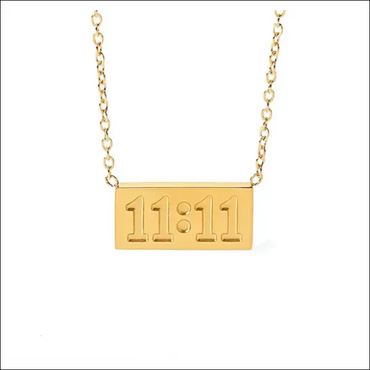 11:11 Änglanummer Halsband – Spirituell Elegans i Guld - JDN21126 / 35 gr - Personligt smycke