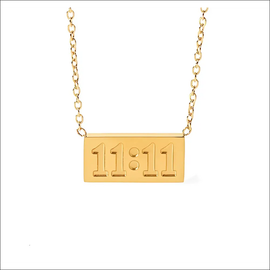 1111 Änglanummer Halsband – Spirituell Elegans i Guld - JDN21126 / 35 gr - Personligt smycke