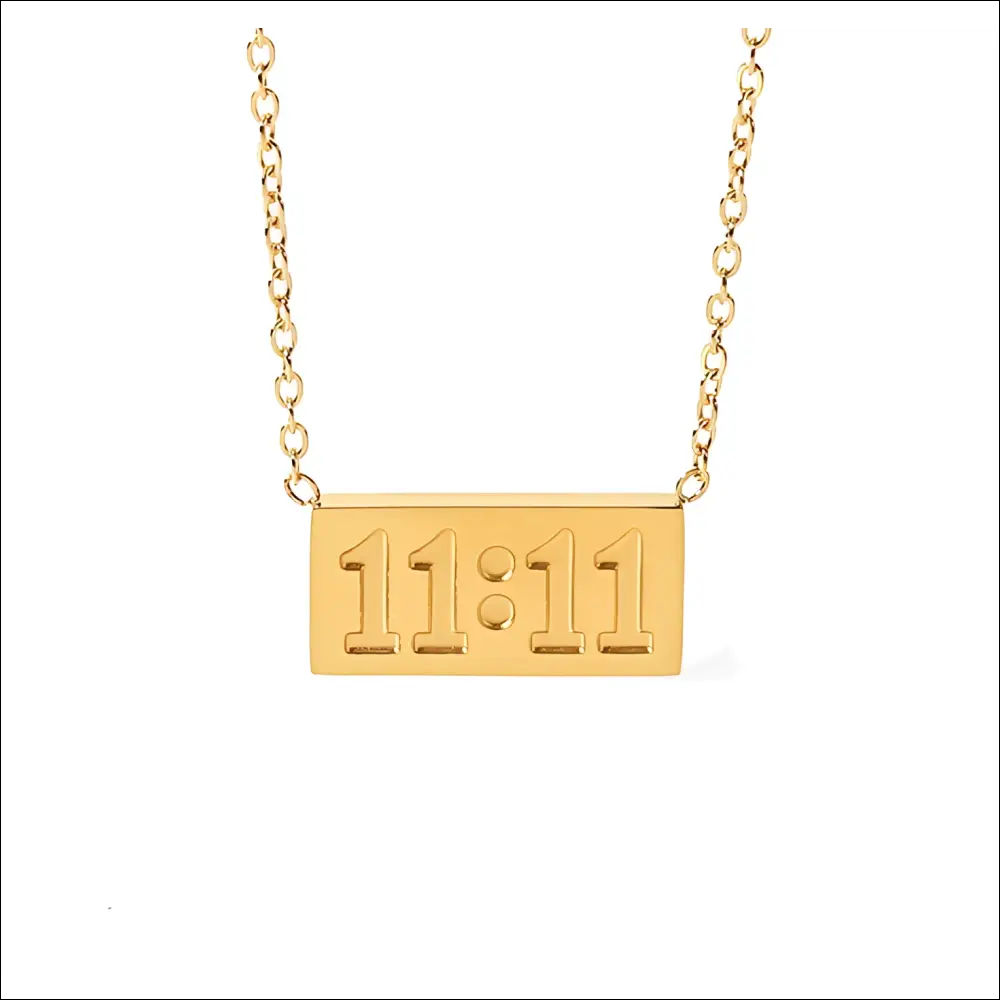 1111 Änglanummer Halsband – Spirituell Elegans i Guld - JDN21126 / 35 gr - Personligt smycke