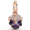 Pansy Leaf Beaded Pendant