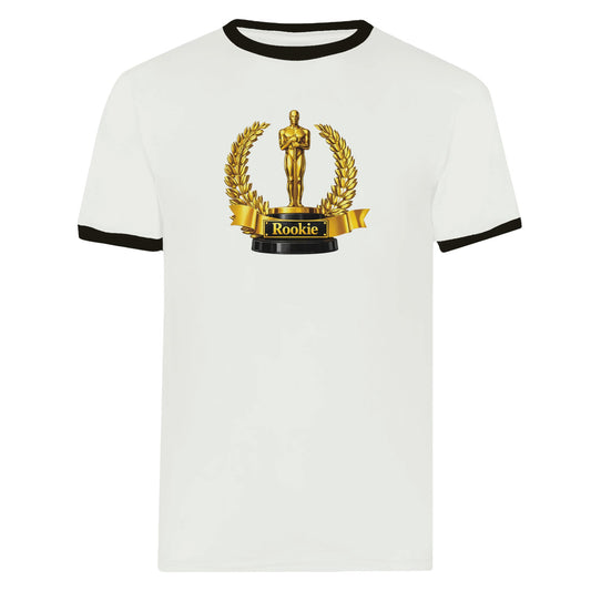 Unisex Gyllen Rookie Tee med gyllene trofé, framsida