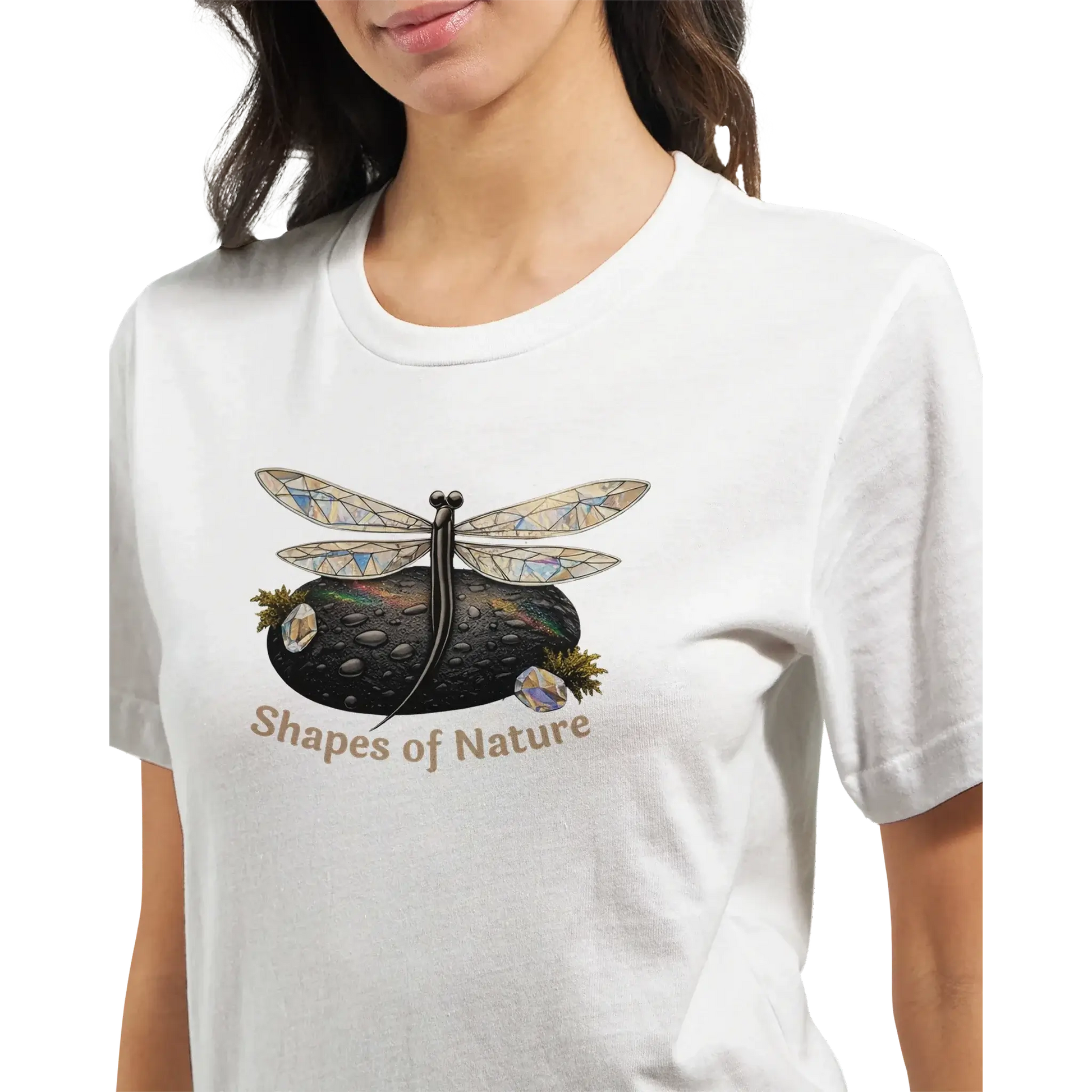 Shapes of Nature Trollslända premium t-shirt med elegant design och naturmotiv.