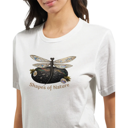 Shapes of Nature Trollslända premium t-shirt med elegant design och naturmotiv.