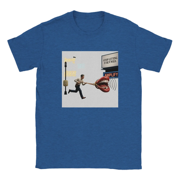 Leashed Voice – The Runaway Microphone Tee med unik design och mjuk känsla för DTG-tryck.