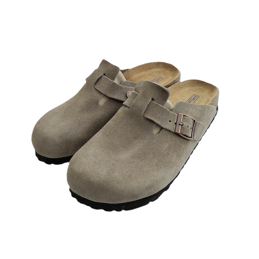 Birkenstock Boston Clog med Soft Footbed – Faded Khaki Small - Sandaler