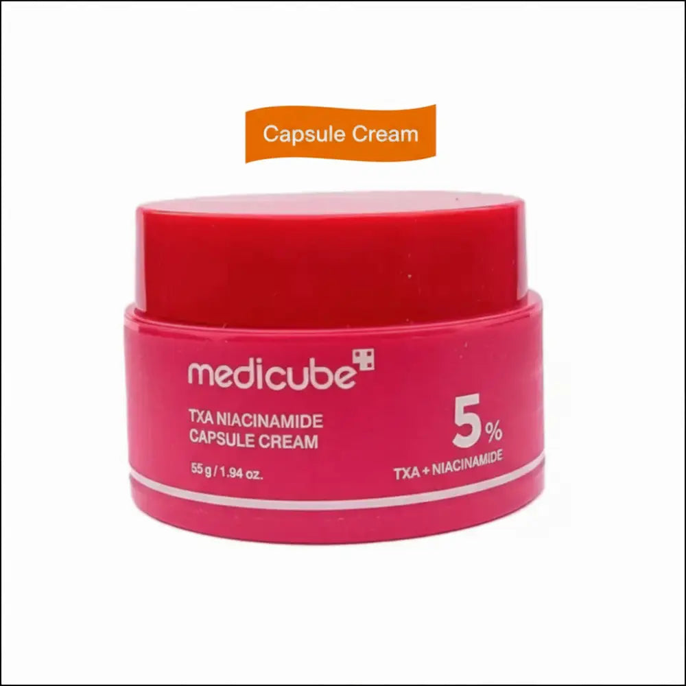 Medicube TXA + Niacinamide Capsule Cream – Återfuktande ansiktskräm - Röd Vit - Hudkräm