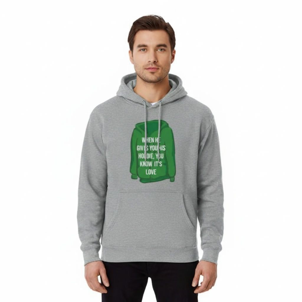 Dejting Tips Hoodie för Stiliga Par och Singlar - bild på en manlig modell.