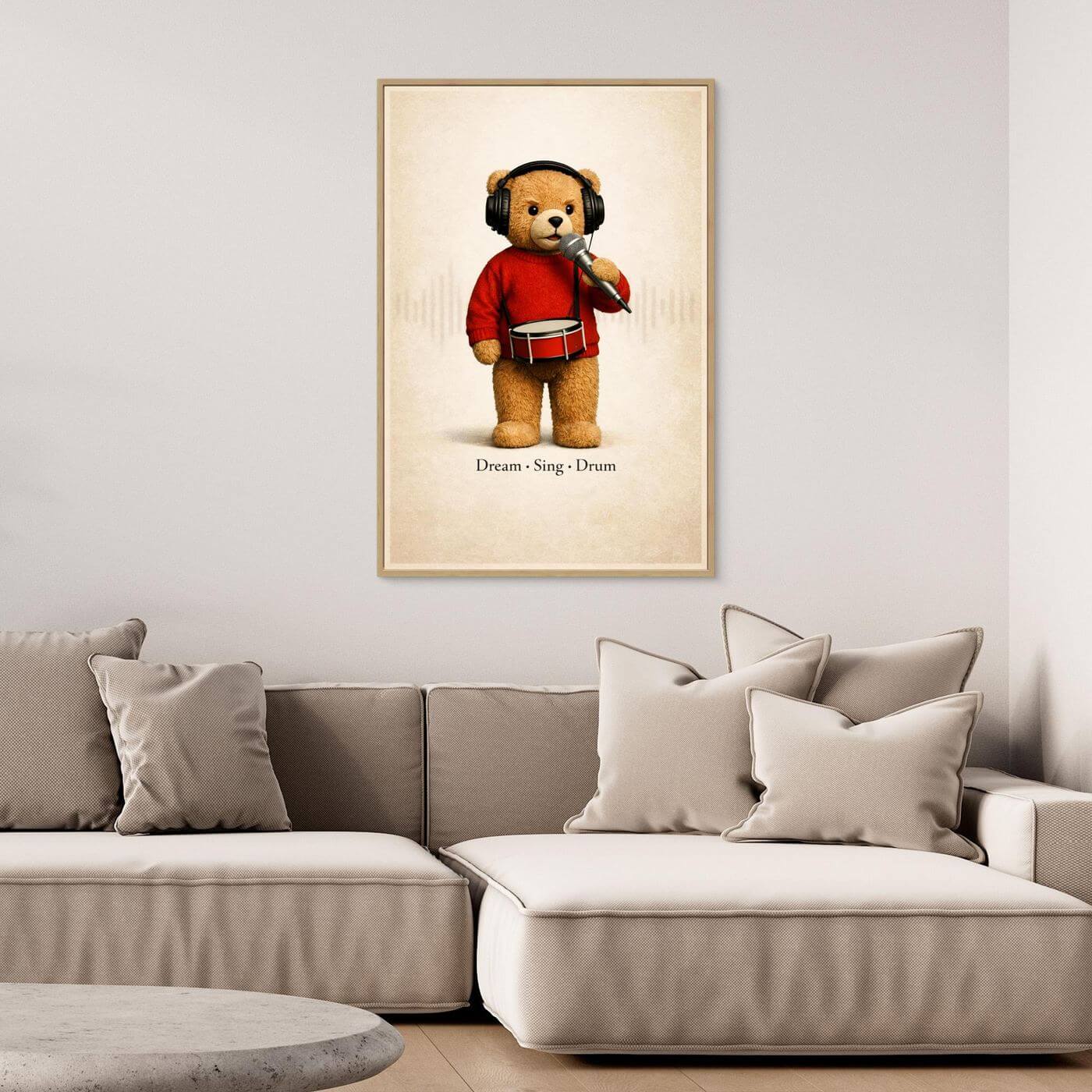 Dream Sing Drum – Teddy Canvas