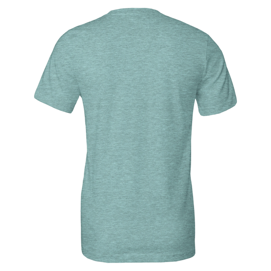 Färgglad Flödande Häst T-Shirt – Premium Artistic Unisex Tee bakifrån, mjuk och robust design.