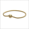 Armband med Snake Bone-Länk och Rund Lås - Pandora Style