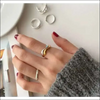 Asymmetrisk Silverring i Silver – Modern Design - Silverringar