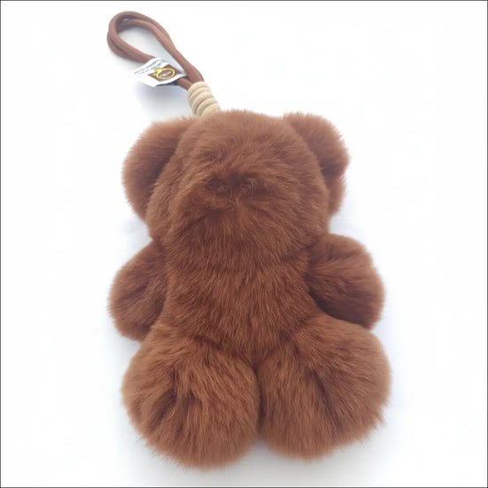 Bag Charm – Mjuk Teddy Nyckelring 18 cm för Din Väska - Accessoar