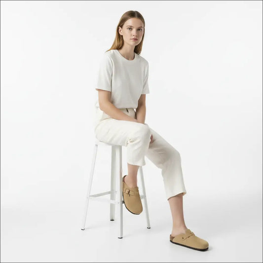 Birkenstock Boston Latte Cream Slippers - Dämpad Fotbädd - Clogs