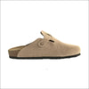 Birkenstock Boston Taupe - Mocka Clogs med Mjuk Fotbädd - Sandaler