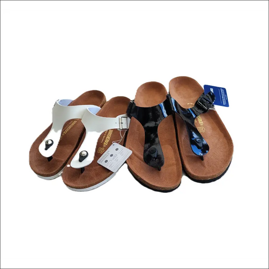 Birkenstock Gizeh White Matte – Sandaler med T rem och Ergonomisk Korksula