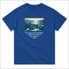 Blå och Gul T-shirt för Segling med Vattenmotiv - Print Material
