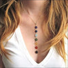 Chakra halsband med natursten och balanserande hänge - Sju färger - Kedjehalsband