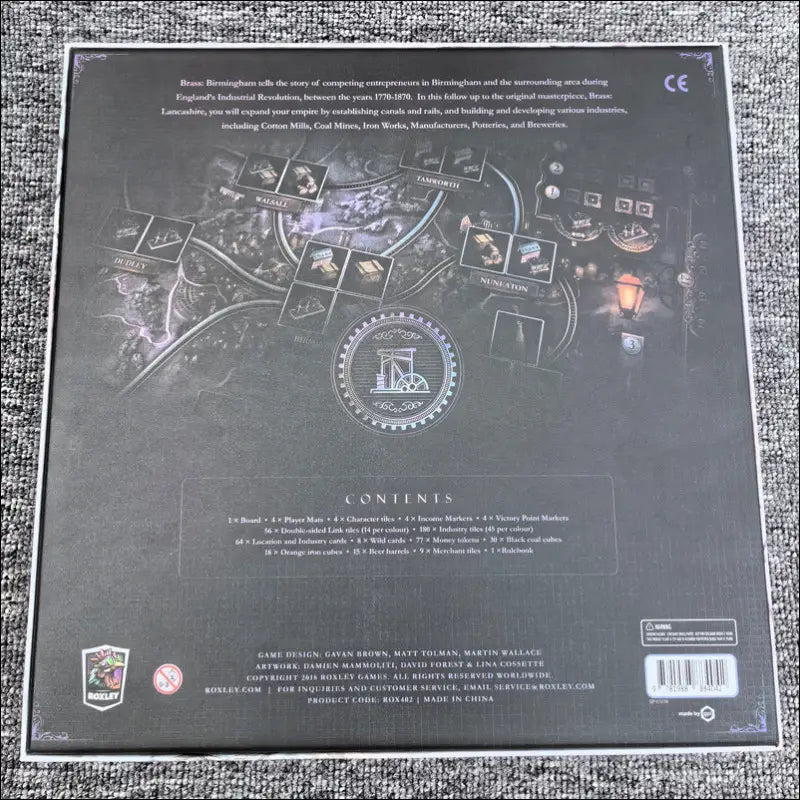 Brass Birmingham - Upptäck Topp 1 Strategiskt Brädspel - Grå Svart / 1800 gr - Strategispel