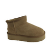 Botín Ultra Mini Clásico UGG Plataforma Castaño con forro uggplush™