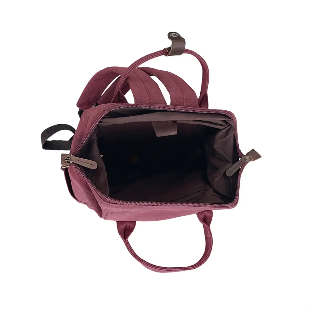 Canvas Backpack – Jujube Red | Everyday Travel Bag - Large - Ryggsäckar