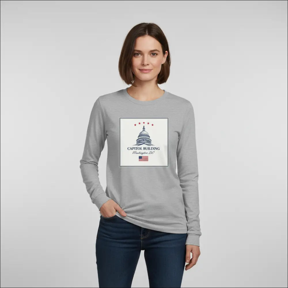 Capitol Byggnad Klassisk Unisex Longsleeve T-shirt - Print Material