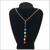 Chakra halsband med natursten och balanserande hänge - Sju färger - Kedjehalsband