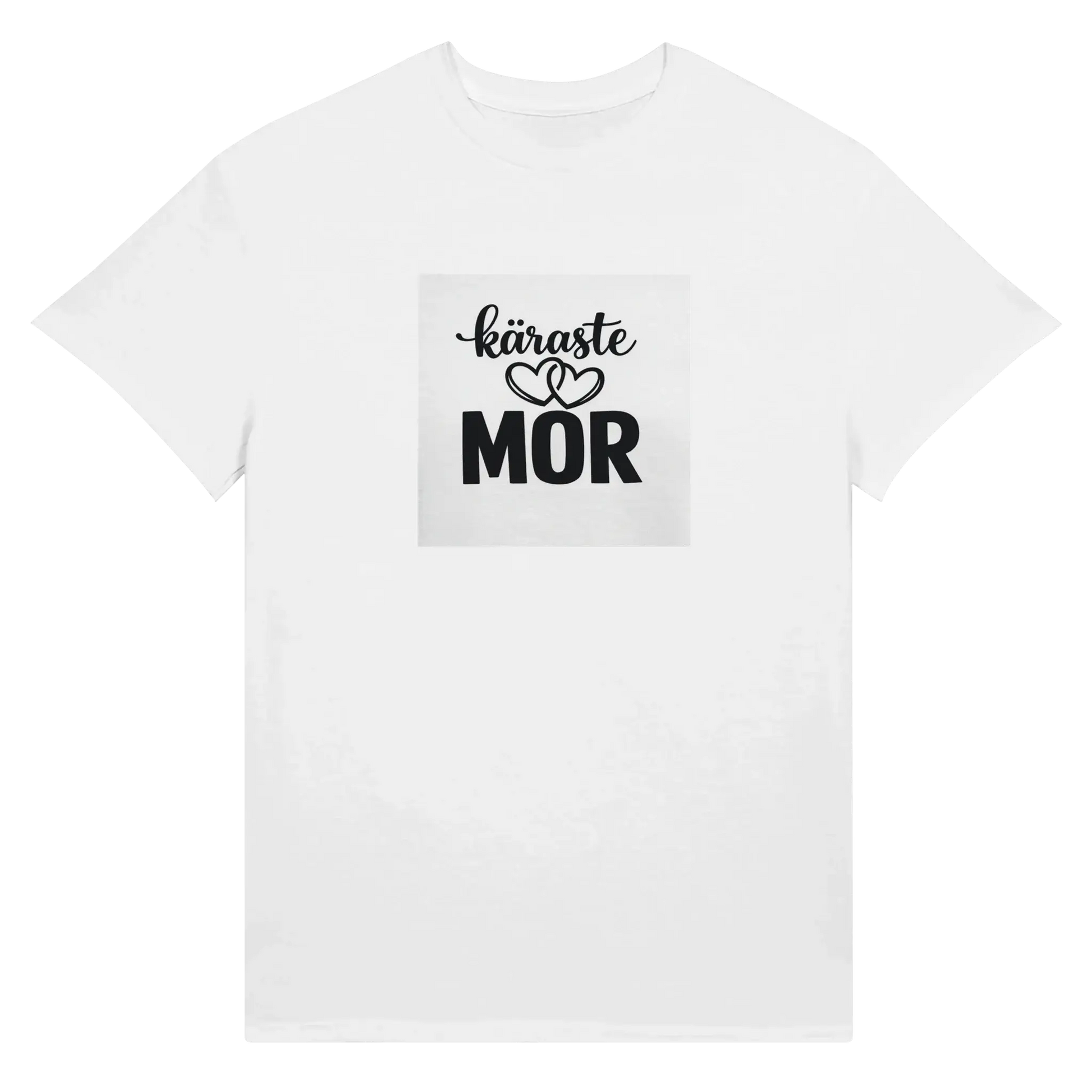 Käraste Mor T-shirt i vit bomull med typografiskt tryck av ordet "MOR".