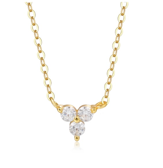 Lobel Trio – Minimalistiskt Halsband med tre zirconer