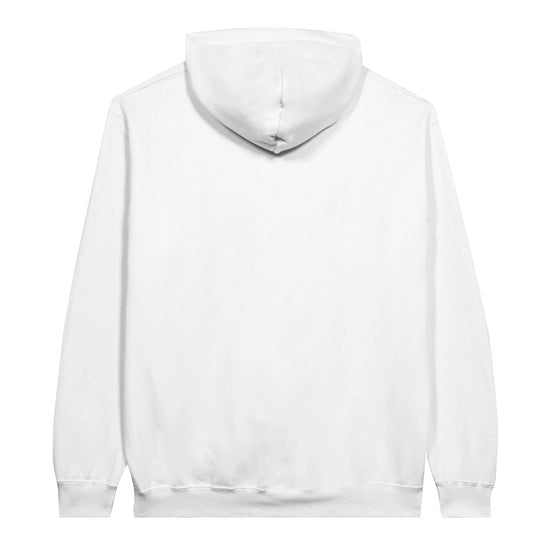 Mjuk Hoodie med Katter och Du Jag Text baksidan av vit hoodie