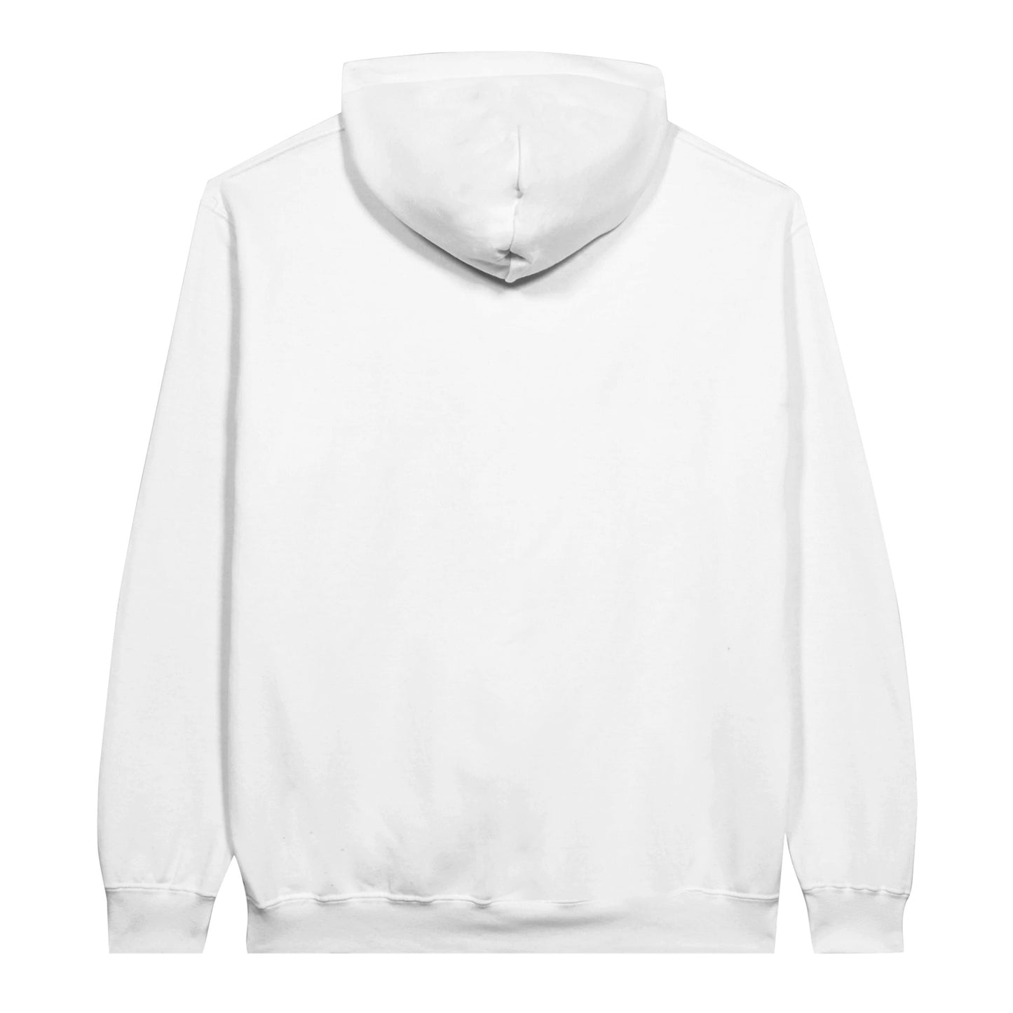 Mjuk Hoodie med Katter och Du Jag Text baksidan av vit hoodie