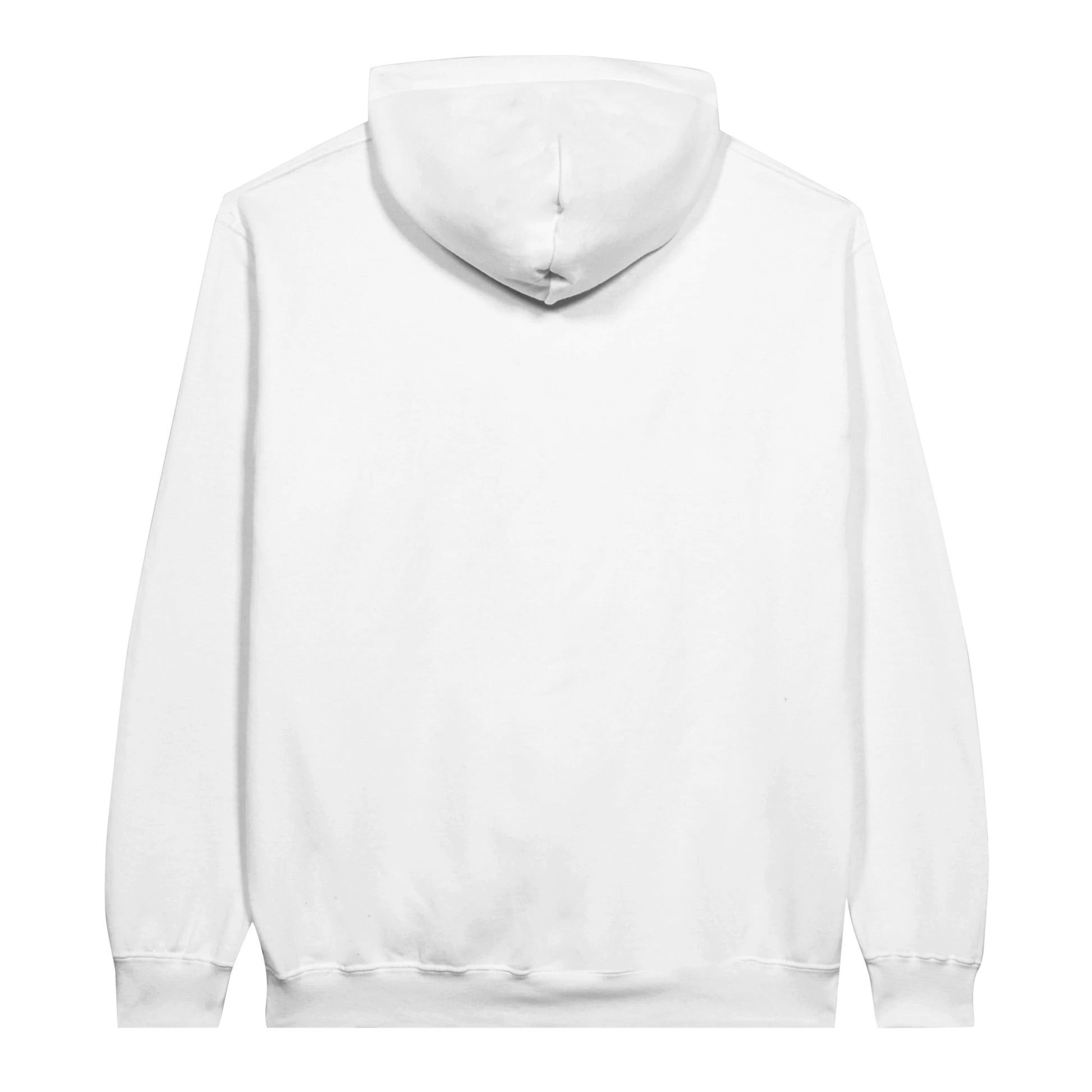 Mjuk Hoodie med Katter och Du Jag Text baksidan av vit hoodie