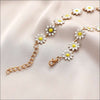 Elegant Chokerhalsband med Vita Blommor och Margeriter - Vit / 40 gr
