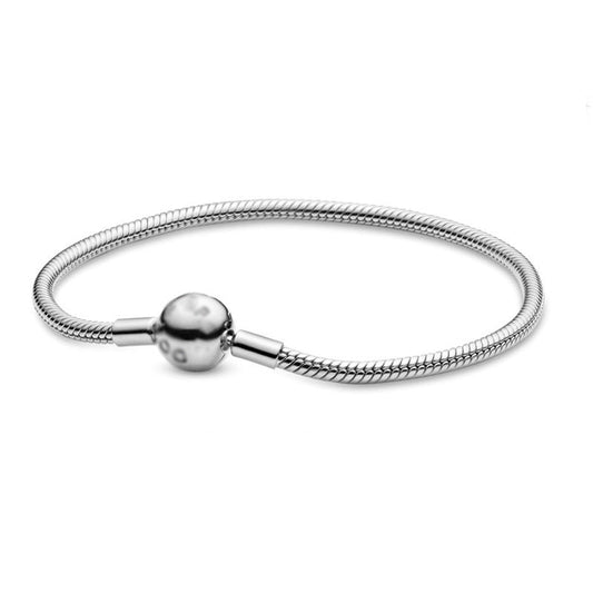 Armband med Snake Bone-Länk - Berlock i Silver - mutual
