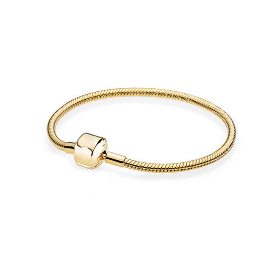 Armband med Snake Bone-Länk - Berlock i Silver - mutual