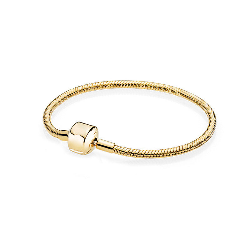 Armband med Snake Bone-Länk - Berlock i Silver - mutual