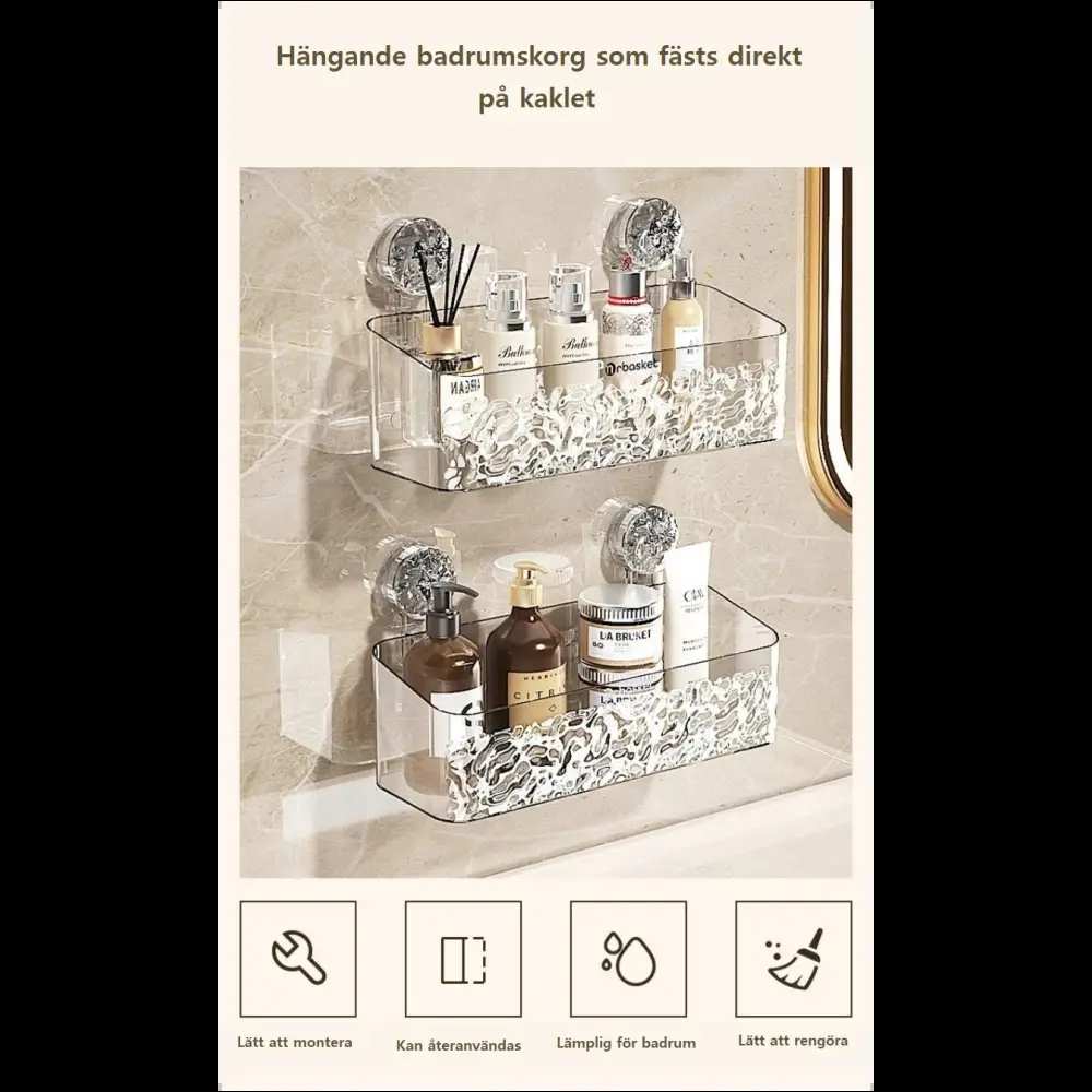 Elegant Transparent Badrumshylla med Modern Design - mutual