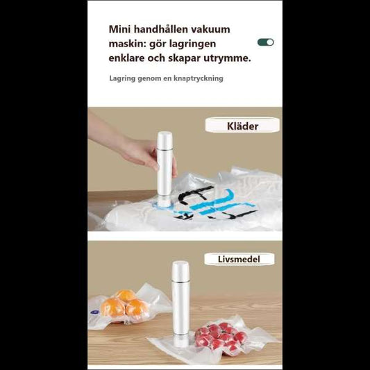 Elegant Vakuumpump för Förvaring av Kläder och Mat - [Vit] förvaring - mutual