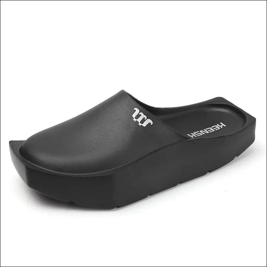 Eleganta Clogs med Stabil Platåsula i EVA-plast - Svart / 39 - mutual
