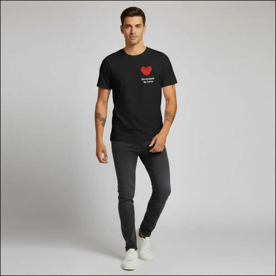 Engagera med Stil och Rött Hjärta T-shirt - Print Material