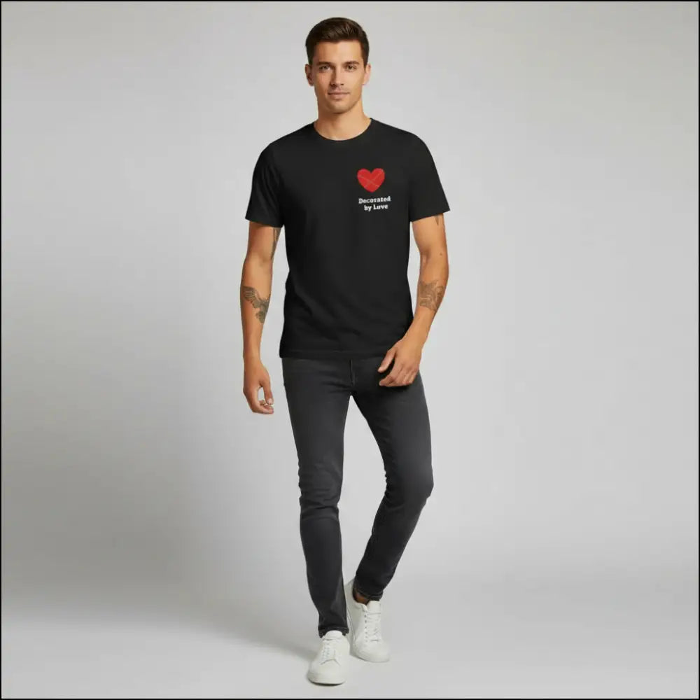 Engagera med Stil och Rött Hjärta T-shirt - Print Material