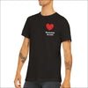 Engagera med Stil och Rött Hjärta T-shirt - Print Material