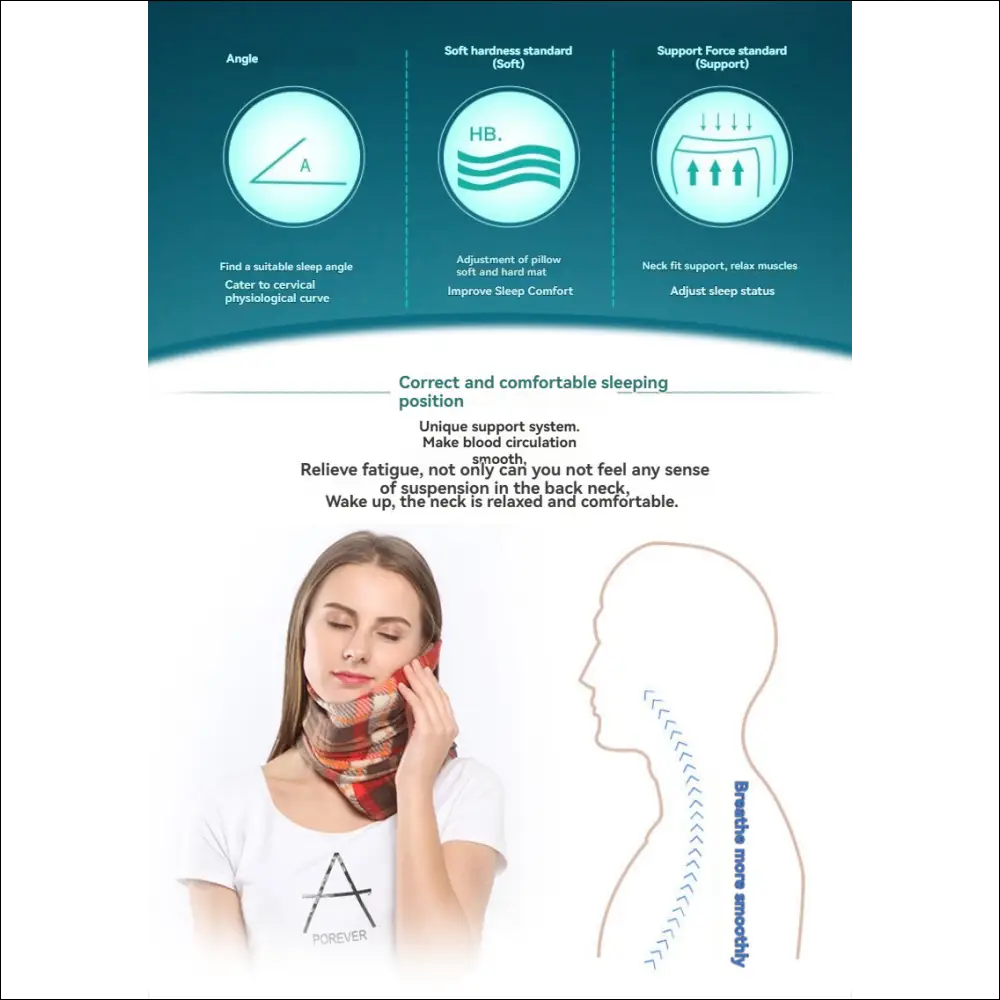 Ergonomisk Stödhalsduk – Mjuk Reseaccessoar för Flyg Bil och Tåg - Nackstöd